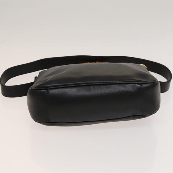 GUCCI Bamboo Hand Bag Leather Black Gold 001 001 - Picture 12 of 16